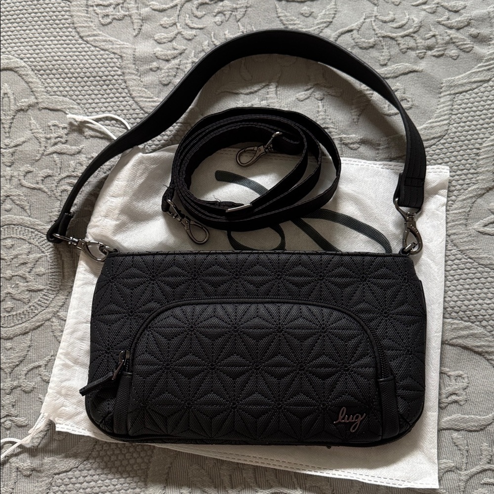 Lug Flyer Matte Luxe Crossbody Bag in Black
